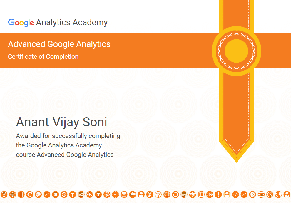 Anant Vijay Soni - Advanced Google Analytics