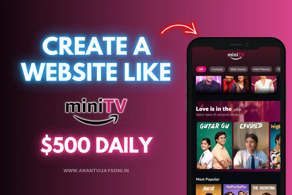 How to Create Website Like Amazon miniTV & Earn $500 Per Day